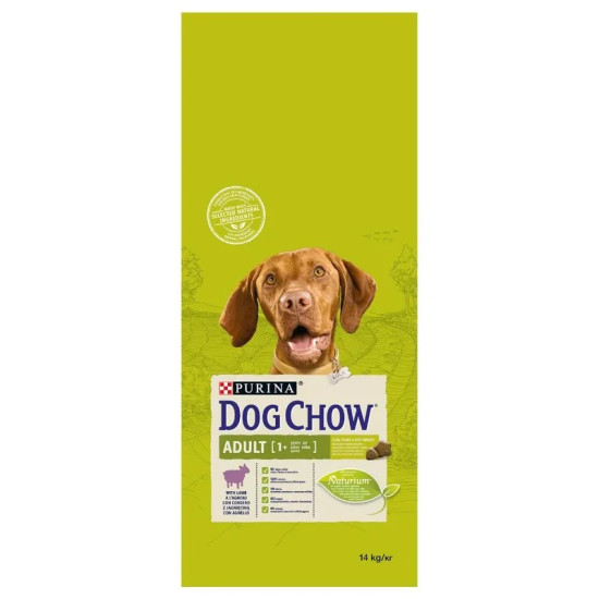 Purina Dog Chow Adult Lamb – hrană uscată completă pentru câini adulți, cu miel, 14 kg